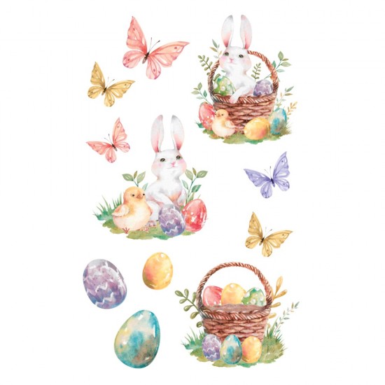 ΑΥΤΟΚΟΛΛΗΤΑ BSB ΑΠΛΑ EASTER  (3 φύλλα)