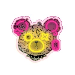 ΦΩΤΙΣΤΙΚΟ ΤΟΙΧΟΥ FOREVER ART LED PUNK TEDDY BEAR  330 x 18 x 310mm