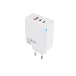 ΦΟΡΤΙΣΤΗΣ ΤΑΞΙΔΙΟΥ MAXLIFE MXTC-09-65 PD  USB A -2xUSB C 65W WHITE