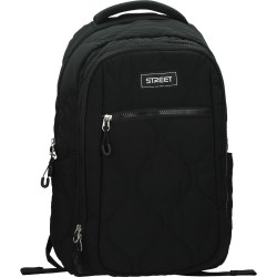 ΤΣΑΝΤΑ BACKPACK STREET PUFFY BLACK 30x20x45cm (με εργονομική πλάτη air system)