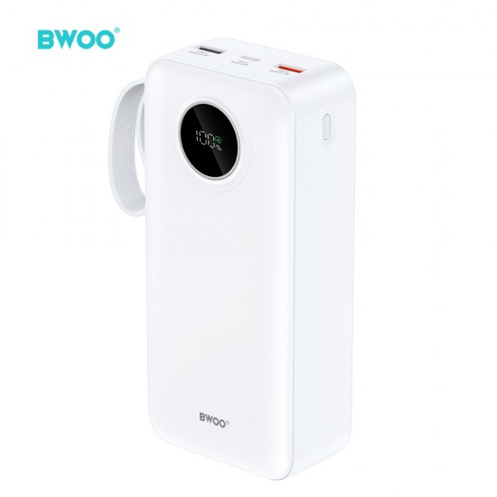 POWER BANK BWOO 30000mAh 22,5W ΜΕ ΟΘΟΝΗ BO-P64 ΑΣΠΡΟ