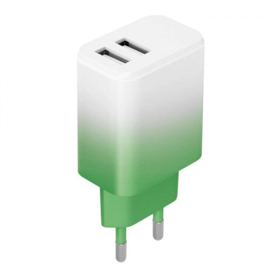 ΦΟΡΤΙΣΤΗΣ ΤΑΞΙΔΙΟΥ SETTY 2 x USB A 18W MINT-WHITE