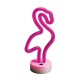 ΦΩΤΙΣΤΙΚΟ ΤΟΙΧΟΥ FOREVER LED FLAMINGO ΜΕ ΒΑΣΗ