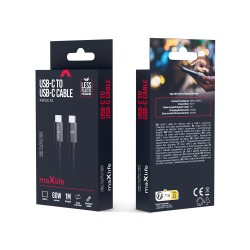 ΚΑΛΩΔΙΟ MAXLIFE MXUC-12 USB C TO USB C 60W BLACK 1m