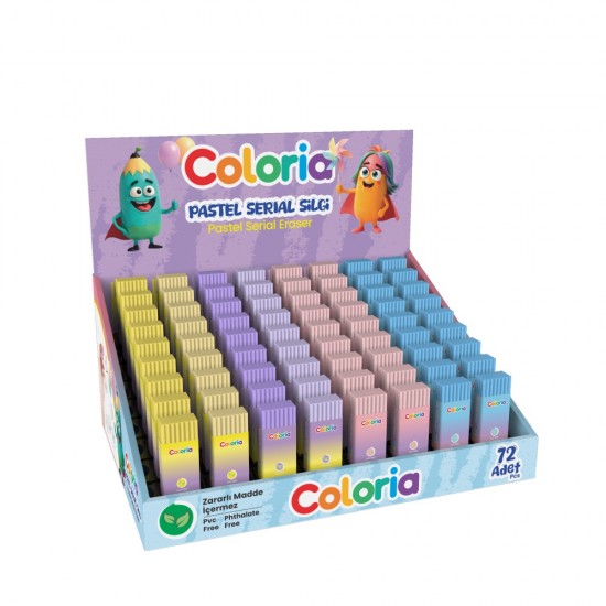 ΓΟΜΕΣ SILKA PASTEL COLORIA (κουτί 72τεμ.)
