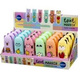 ΜΑΡΚΑΔΟΡΟΙ CENTRUM ΥΠΟΓΡΑΜΜΙΣΗΣ PASTEL ΜΙΝΙ CAT (σε stand 24τεμ)