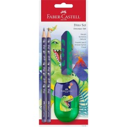 ΣΕΤ FABER CASTELL ΔΕΙΝΟΣΑΥΡΟΣ 2 ΜΟΛΥΒΙΑ +ΓΟΜΑ+ΞΥΣΤΡΑ