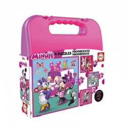 PUZZLE EDUCA ΠΑΙΔΙΚΑ ΒΑΛΙΤΣΑΚΙ ΣΕΤ 4 (12-16-20-25 τεμαχίων) Minnie