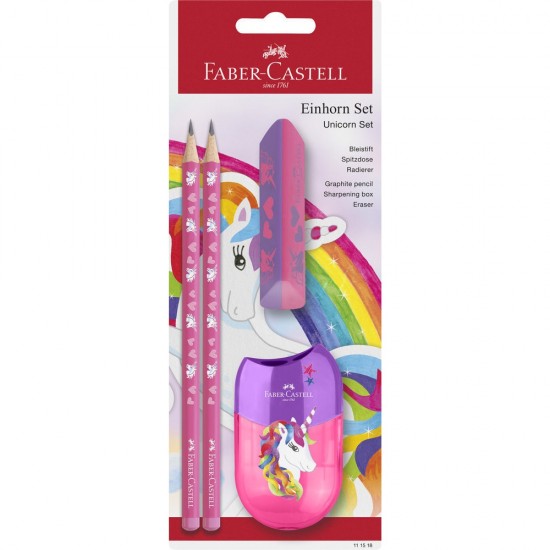 ΣΕΤ FABER CASTELL ΜΟΝΟΚΕΡΟΣ 2 ΜΟΛΥΒΙΑ +ΓΟΜΑ+ΞΥΣΤΡΑ