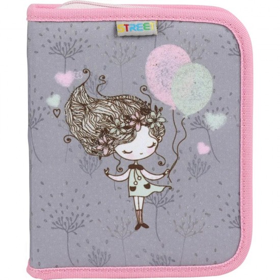 ΚΑΣΕΤΙΝΑ STREET ΚΕΝΗ JOYFUL  1 ZIP 2FLAPS 21x5x17cm