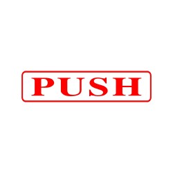 ΣΗΜΑ ΑΥΤΟΚΟΛΛΗΤΟ ΩΘΗΣΑΤΕ- PUSH ΚΟΚΚΙΝΟ 5x20cm