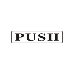 ΣΗΜΑ ΑΥΤΟΚΟΛΛΗΤΟ ΩΘΗΣΑΤΕ- PUSH ΜΑΥΡΟ 5x20cm