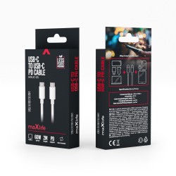 ΚΑΛΩΔΙΟ MAXLIFE MXUC-05 USB C TO USB C 60W WHITE 2m