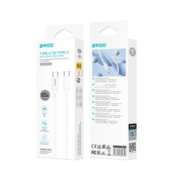 ΚΑΛΩΔΙΟ BWOOD SILICONE USB C TO USB C 65W X-329CC WHITE 1m