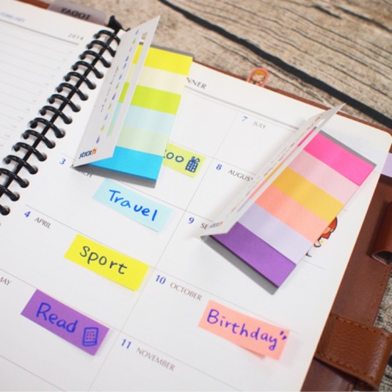 ΣΕΛΙΔΟΔΕΙΚΤΕΣ Stick'N ΧΑΡΤΙΝΟΙ 45x15mm SPRING  ΣΕΤ 6χ30Φ