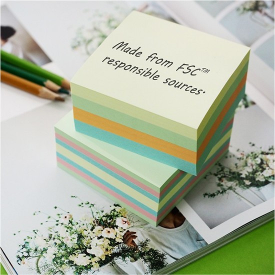 ΧΑΡΤΑΚΙΑ Stick'N ΚΥΒΟΣ PASTEL FSC 76Χ76 400Φ