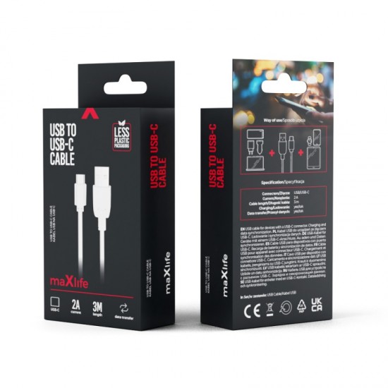 ΚΑΛΩΔΙΟ MAXLIFE USB TO USB TYPE C 3m