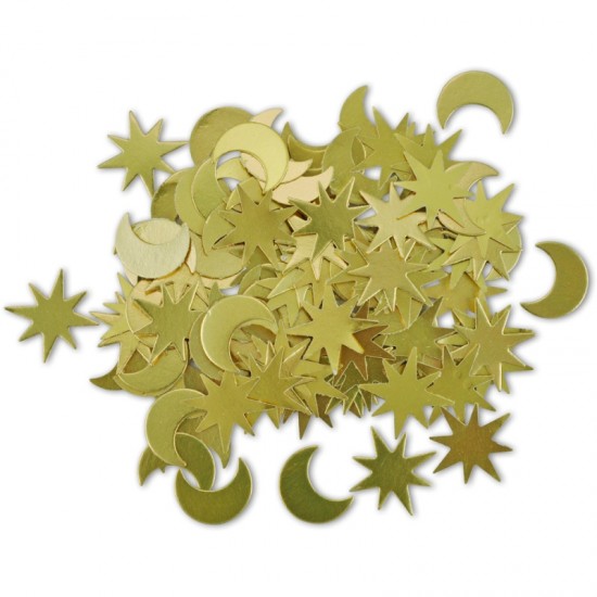 ΔΙΑΚΟΣΜΗΤΙΚΑ ΧΑΡΤΙΝΑ ΑΣΤΕΡΙΑ-ΦΕΓΓΑΡΙΑ ΜΕΤΑΛΙΖΕ ΧΡΥΣΑ Φ1,5-1,8mm 100τεμ.