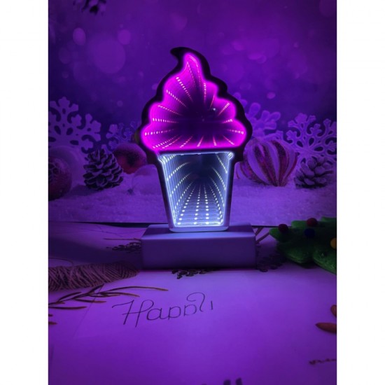 ΦΩΤΙΣΤΙΚΟ ΕΠΙΤΡΑΠΕΖΙΟ ΜΕ ΒΑΣΗ 3D LED ICE CREAM