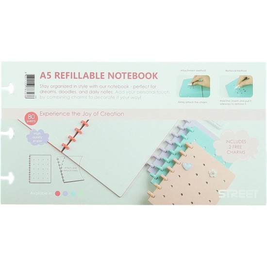 ΣΗΜΕΙΩΜΑΤΑΡΙΟ STREET ΣΠΙΡΑΛ JOY PINS A5 (80σελ.)