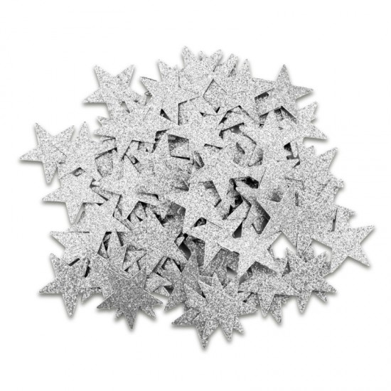 ΔΙΑΚΟΣΜΗΤΙΚΑ ΧΑΡΤΙΝΑ ΑΣΤΕΡΙΑ GLITTER ΑΣΗΜΙ Φ20mm 100τεμ.