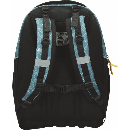 ΤΣΑΝΤΑ ΣΧΟΛΙΚΗ STREET CONSTRUCTION 31x16x43cm (με εργονομική πλάτη air system και σκληρό πάτο)