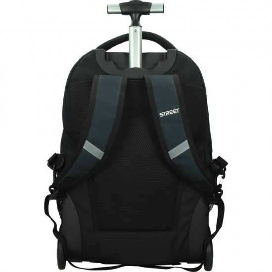 ΤΣΑΝΤΑ ΣΧΟΛΙΚΗ STREET TROLLEY IMPACT BLACKY 30x20x48 cm (με εργονομική πλάτη air system και σκληρό πάτο)
