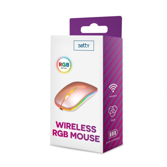 MOUSE SETTY WIRELESS RGB ROSE GOLD