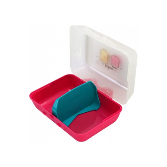 ΦΑΓΗΤΟΔΟΧΕΙΟ ΠΛΑΣΤΙΚΟ ΡΟΖ ΔΙΑΦΑΝΕΣ BEST FIENDS 850ml (165x120x70 mm)