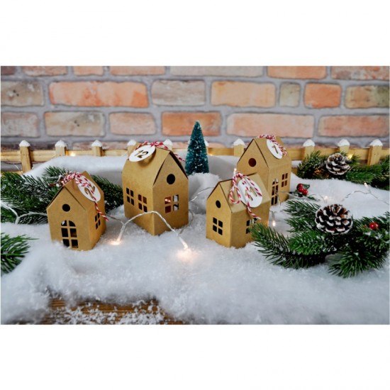 ΔΙΑΚΟΣΜΗΤΙΚΑ ΧΑΡΤΙΝΑ ΣΠΙΤΑΚΙΑ ΜΕΓΑΛΑ ΚΡΑΦΤ  ΣΕΤ 6τεμ.