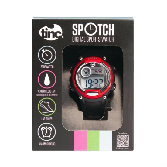 ΡΟΛΟΙ TINC SPOTCH DIGITAL WATCH  (Μαύρο-Κόκκινο)