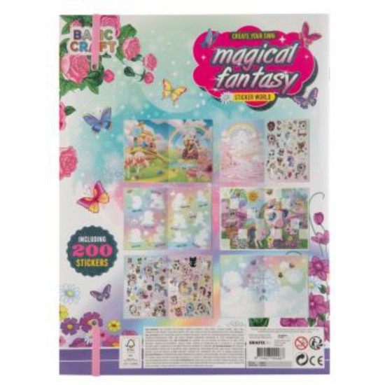 ΒΙΒΛΙΑ ΜΕ ΑΥΤΟΚΟΛΛΗΤΑ MAGICAL FANTASY (200 stickers)