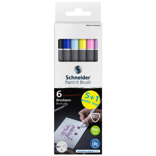 ΜΑΡΚΑΔΟΡΟΙ SCHNEIDER PAINT-IT BRUSH 070 ΣΕΤ 5+1 FREE