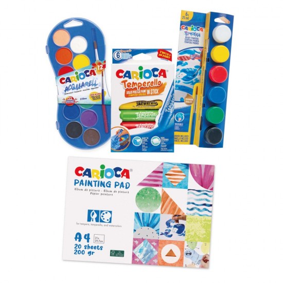 ΣΕΤ ΖΩΓΡΑΦΙΚΗΣ CARIOCA ΧΑΡΤΙΝΟ ΒΑΛΙΤΣΑΚΙ PAINTING SET 37τεμ