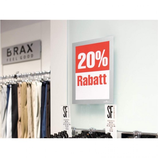 ΠΛΑΙΣΙΟ ΑΝΑΚΟΙΝΩΣΕΩΝ DURABLE DURAFRAME ΜΑΓΝΗΤΙΚΟ ΔΙΠΛΟ ΑΥΤΟΚ/ΤΟ  Α5 ΣΕΤ 2τεμ. ΑΣΗΜΙ