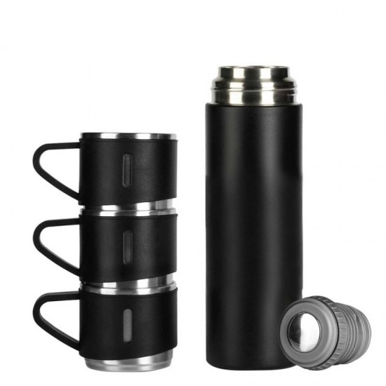 ΘΕΡΜΟΣ ΣΕΤ ΔΩΡΟΥ (με 3 φλυτζάνια) ΜΑΥΡΟ