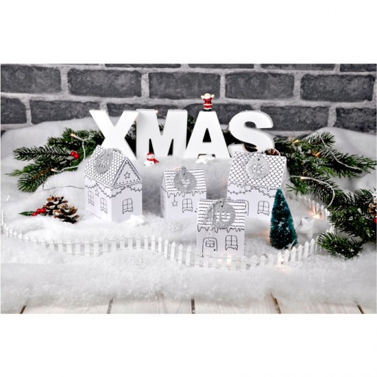 ΔΙΑΚΟΣΜΗΤΙΚΑ ΧΑΡΤΙΝΑ ΣΠΙΤΑΚΙΑ ΜΙΚΡΑ ΛΕΥΚΑ ΣΕΤ 6τεμ.