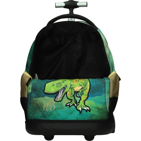 ΤΣΑΝΤΑ ΣΧΟΛΙΚΗ STREET TROLLEY DINOSAUR 34x22x45 cm (με εργονομική πλάτη air system και σκληρό πάτο)