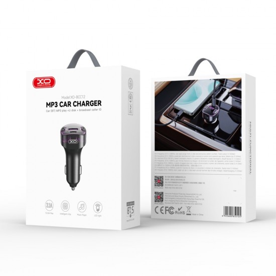 ΔΕΚΤΗΣ BLUETOOTH ΑΥΤΟΚΙΝΗΤΟΥ ΜΕ 2 USB (TYPE A+C) 3,1 XO BCC-12