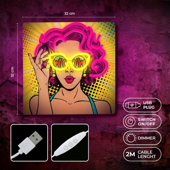 ΦΩΤΙΣΤΙΚΟ ΤΟΙΧΟΥ FOREVER ART LED WOMAN 320 x 18 x 320mm