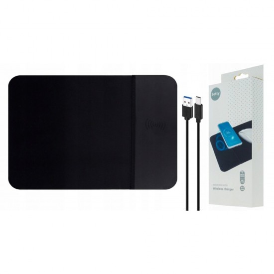 MOUSE PAD SETTY BLACK ΜΕ ΦΟΡΤΙΣΤΗ 10W