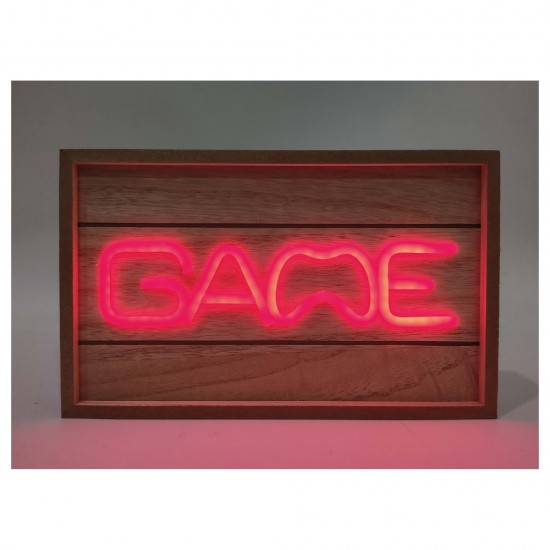 ΦΩΤΙΣΤΙΚΟ ΤΟΙΧΟΥ WOOD 3D LED GAME (με USB)