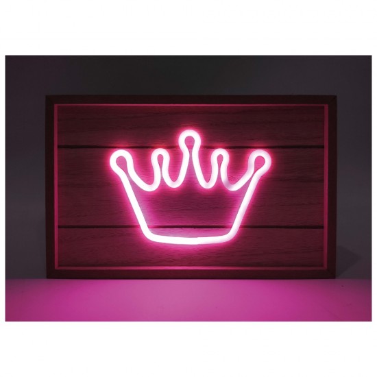 ΦΩΤΙΣΤΙΚΟ ΤΟΙΧΟΥ WOOD 3D LED CORONA (με USB)