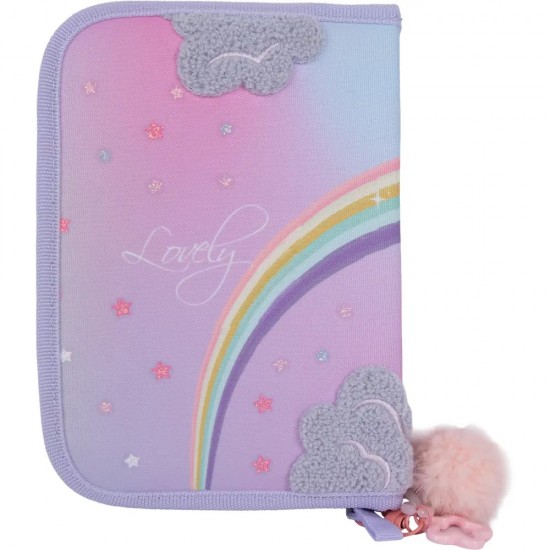 ΚΑΣΕΤΙΝΑ STREET ΚΕΝΗ LOVELY UNICORN  1 ZIP 2FLAPS 21x4x14cm