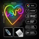 ΦΩΤΙΣΤΙΚΟ ΤΟΙΧΟΥ FOREVER LED RGB LOVE IN HEART