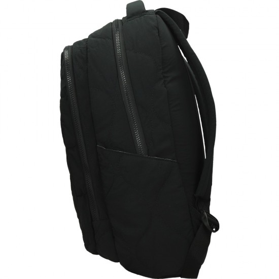 ΤΣΑΝΤΑ BACKPACK STREET PUFFY BLACK 30x20x45cm (με εργονομική πλάτη air system)
