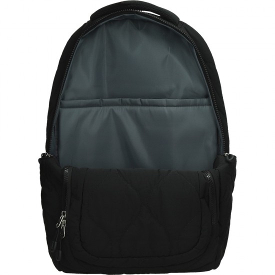 ΤΣΑΝΤΑ BACKPACK STREET PUFFY BLACK 30x20x45cm (με εργονομική πλάτη air system)