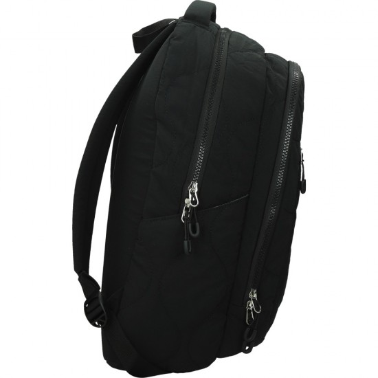 ΤΣΑΝΤΑ BACKPACK STREET PUFFY BLACK 30x20x45cm (με εργονομική πλάτη air system)