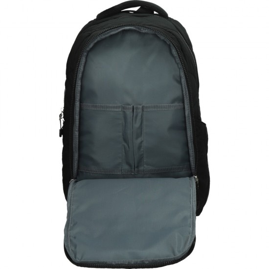 ΤΣΑΝΤΑ BACKPACK STREET PUFFY BLACK 30x20x45cm (με εργονομική πλάτη air system)