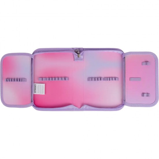 ΚΑΣΕΤΙΝΑ STREET ΚΕΝΗ LOVELY BUTTERFLY  1 ZIP 2FLAPS 21x4x14cm